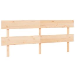 Berkfield Home Bed Headboard 204x3x81 cm Solid Wood Pine in Brown - Size: 204 x 3 x 81 cm - thumbnail 2