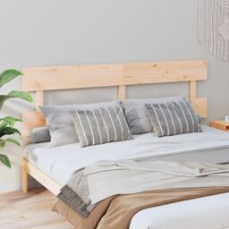 Berkfield Home Bed Headboard 204x3x81 cm Solid Wood Pine in Brown - Size: 204 x 3 x 81 cm - thumbnail 1
