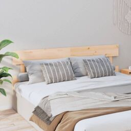 Berkfield Home Bed Headboard 204x3x81 cm Solid Wood Pine in Brown - Size: 204 x 3 x 81 cm - thumbnail 4