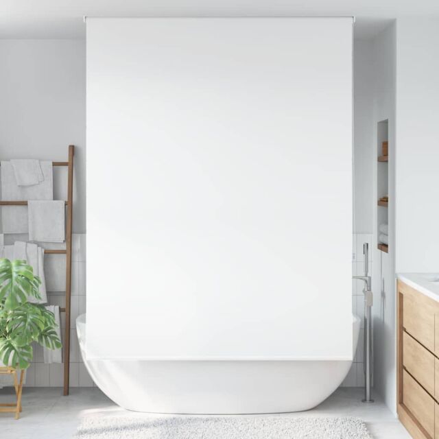 Berkfield Home Shower Roller Blind 150x240 cm Fabric Width 146 cm in White - image 1