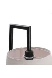 Garden Sanctuary Metal Tray Table Floor Lamp with Linen Lampshade in Black - thumbnail 6