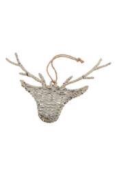 KDMD Noel Collection Wicker Hanging Reindeer - Rustic Holiday Decor in Brown - thumbnail 2