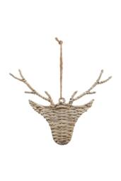 KDMD Noel Collection Wicker Hanging Reindeer - Rustic Holiday Decor in Brown