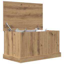 Berkfield Home Storage Box Artisan Oak 70x40x38 cm Engineered Wood in Brown - Size: 70 x 40 x 38 cm - thumbnail 4