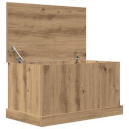 Berkfield Home Storage Box Artisan Oak 70x40x38 cm Engineered Wood in Brown - Size: 70 x 40 x 38 cm - thumbnail 6