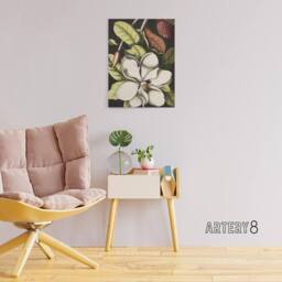 "Artery8 Laurel Tree Magnolia Altissima Flower Catesby Canvas Wall Art - Size: W18"" x H24""" - thumbnail 3