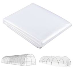 OUTSUNNY 6 X 10m UV Resistant Waterproof Plastic Polytunnel Cover, Clear - thumbnail 2