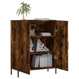Berkfield Home Sideboard Smoked Oak 69.5x34x90 cm Engineered Wood in Brown - thumbnail 4