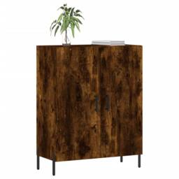 Berkfield Home Sideboard Smoked Oak 69.5x34x90 cm Engineered Wood in Brown - thumbnail 1