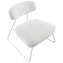 Wyld and Coco Off-White Armless Armchairs Set of 2 with Metal Legs in White - thumbnail 7