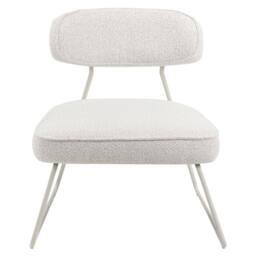 Wyld and Coco Off-White Armless Armchairs Set of 2 with Metal Legs in White - thumbnail 6