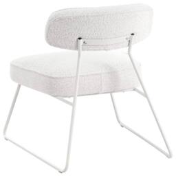 Wyld and Coco Off-White Armless Armchairs Set of 2 with Metal Legs in White - thumbnail 8