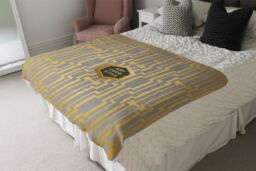 Benjamin Tate Design Art Deco Style Blanket in Natural - Size: 120 cm x 150 cm - thumbnail 3