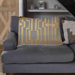 Benjamin Tate Design Art Deco Style Blanket in Natural - Size: 120 cm x 150 cm - thumbnail 2