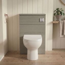 Balterley Contemporary Compact WC Toilet Unit 500mm - Solace Oak in Brown - thumbnail 8