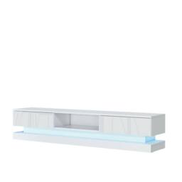 Mex Furniture LTD TV Unit Bloom 180cm - White with Gloss Doors & LED Lights - thumbnail 9