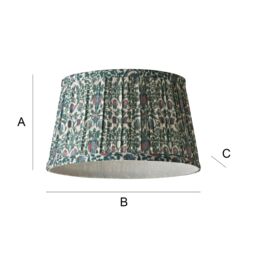 ValueLights Abel Pleated Tapered Floral Easy Fit Ceiling Pendant Light Lamp Shade in Green - Size: Large - thumbnail 8