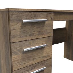 Ready Assembled 2 U Trent 3 Drawer Desk (Ready Assembled) in Dark Brown - thumbnail 4