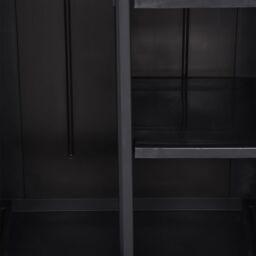 Berkfield Home Garden Storage Cabinet Black 65x45x172 cm PP Rattan - Size: 65 x 45 x 172 cm - thumbnail 5