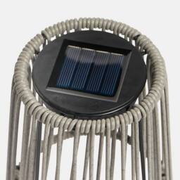 OHS Rattan Solar Table Lamp Cordless Outdoor Garden Light Auto Sensor in Grey - thumbnail 6