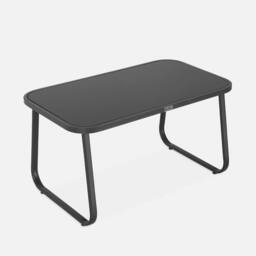 sweeek 4-seater Metal Garden Furniture Set in Black - thumbnail 4