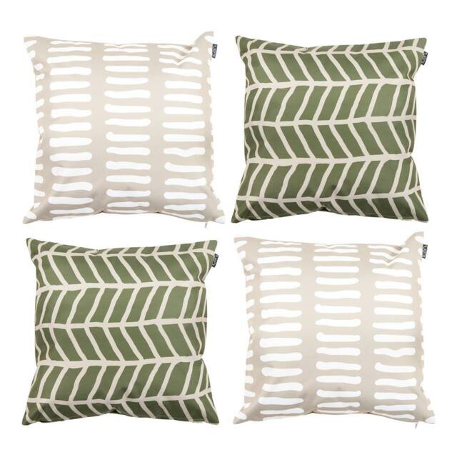 icon Indoor & Outdoor Mark Making Waterproof Cushion 2x Khaki & 2x Burnt Orange - Size: 43 cm x 43 cm - image 1