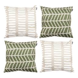 icon Indoor & Outdoor Mark Making Waterproof Cushion 2x Khaki & 2x Burnt Orange - Size: 43 cm x 43 cm - thumbnail 1