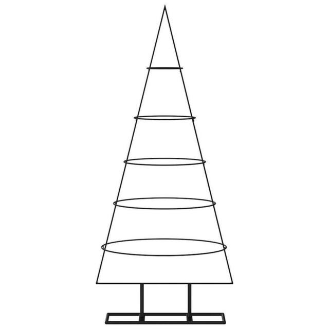 Berkfield Home Metal Christmas Tree for Decoration Black 125 cm - image 1