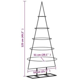 Berkfield Home Metal Christmas Tree for Decoration Black 125 cm - thumbnail 7