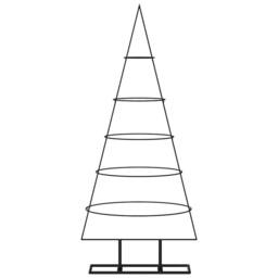 Berkfield Home Metal Christmas Tree for Decoration Black 125 cm - thumbnail 1
