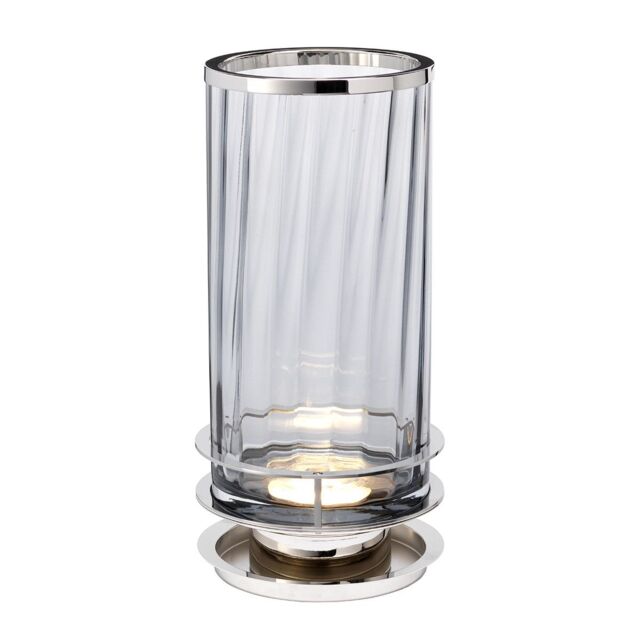 Netlighting Arno Table Lamp Metalwork Polished Nickel Smoked Glass in Grey - image 1