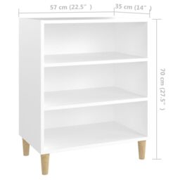 Berkfield Home Sideboard White 57x35x70 cm Engineered Wood - Size: 57 x 35 x 70 cm - thumbnail 6
