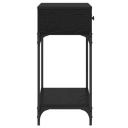 Berkfield Home Console Table Black Oak 75x34.5x75 cm Engineered Wood - thumbnail 7