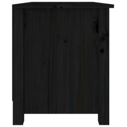 Berkfield Home Shoe Bench Black 70x38x45.5 cm Solid Wood Pine - thumbnail 4