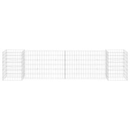 Berkfield Home H-Shaped Gabion Planter Steel Wire 260x40x60 cm in Silver - Size: 260 x 40 x 60 cm - thumbnail 1