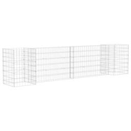 Berkfield Home H-Shaped Gabion Planter Steel Wire 260x40x60 cm in Silver - Size: 260 x 40 x 60 cm - thumbnail 3