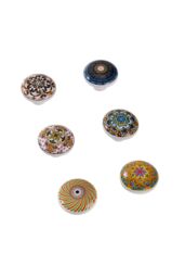 Living and Home 6Pcs Bohemian Style Mixed Color Ceramic Cabinet Drawer Knobs Furniture Accessories for Dresser, Drawer, Cabinet in Yellow