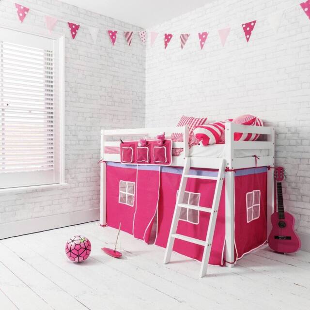 Nöa and Nani Ontario Cabin Bed Midsleeper Shorty with Pink Tent in White - image 1