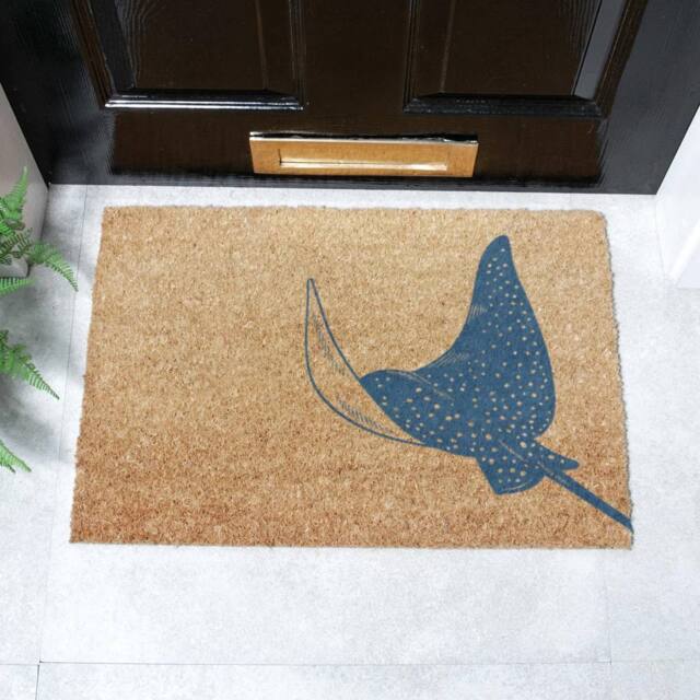 Artsy Mats Sting Ray Doormat (60 x 40cm) in Brown - Size: 40 cm x 60 cm - image 1
