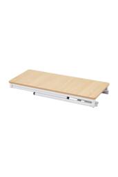 Living and Home Foldable 100 x 40cm 2-tier Office Desk with Adjustable Foot Pads in Light Brown - Size: 100 x 40 cm - thumbnail 6