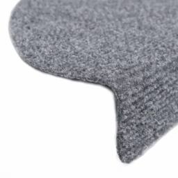 Berkfield Home 15 Self-adhesive Stair Mats Needle Punch 56x17x3 cm Light Grey - Size: Medium - thumbnail 6