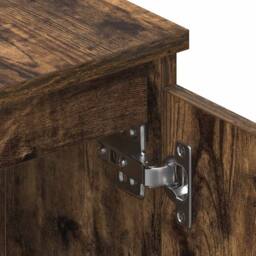 Berkfield Home TV Cabinet Smoked Oak 140x40x35.5 cm Engineered Wood in Brown - thumbnail 8