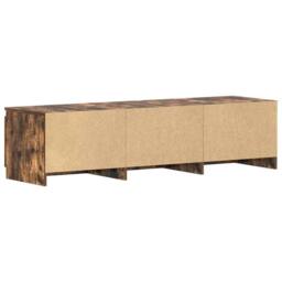 Berkfield Home TV Cabinet Smoked Oak 140x40x35.5 cm Engineered Wood in Brown - thumbnail 7