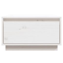 Berkfield Home Decorative Coffee Table White 55x56x32 cm Solid Wood Pine - Size: 55 x 56 x 32 cm - thumbnail 4