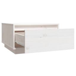 Berkfield Home Decorative Coffee Table White 55x56x32 cm Solid Wood Pine - Size: 55 x 56 x 32 cm - thumbnail 1