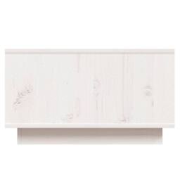Berkfield Home Decorative Coffee Table White 55x56x32 cm Solid Wood Pine - Size: 55 x 56 x 32 cm - thumbnail 5
