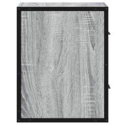 Berkfield Home Durable Wall-mounted Bedside Cabinets 2 pcs Grey Sonoma 40x31x39.5 cm - thumbnail 7