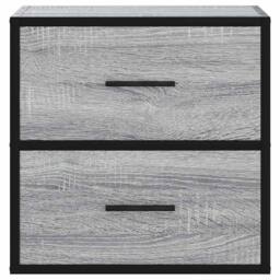 Berkfield Home Durable Wall-mounted Bedside Cabinets 2 pcs Grey Sonoma 40x31x39.5 cm - thumbnail 5