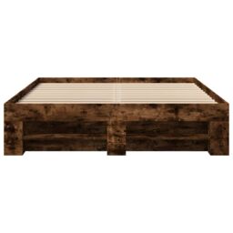 Berkfield Home Bed Frame without Mattress Smoked Oak 120x200 cm Engineered Wood in Brown - Size: Small Double - thumbnail 5
