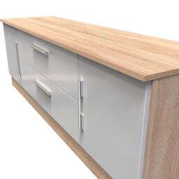 Ready Assembled 2 U Trent 2 Door 2 Drawer Superwide TV Unit (Ready Assembled) in Grey - thumbnail 4
